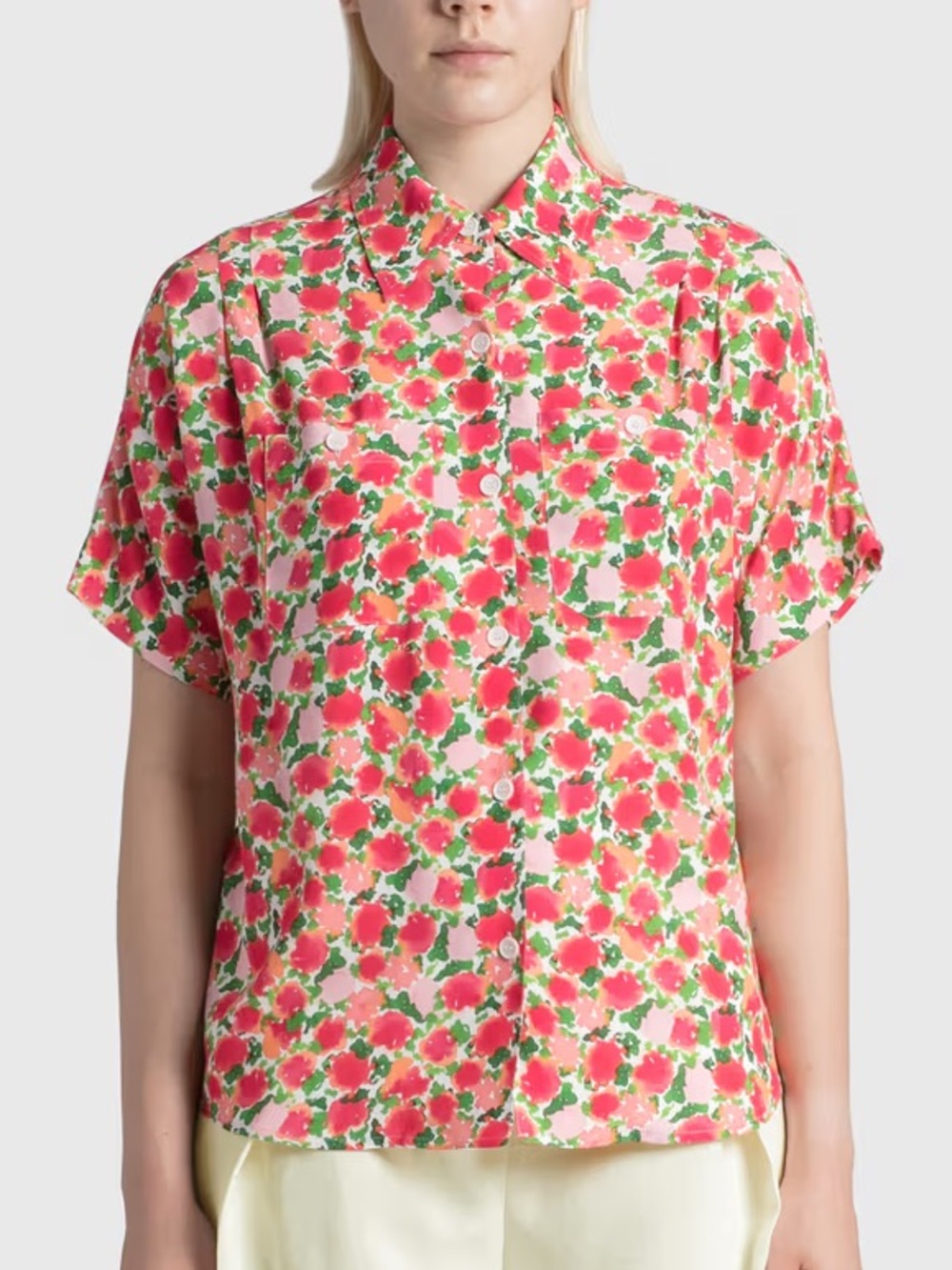 A.P.C. Zoe Floral Button Down Shirt Size 40 - 8645